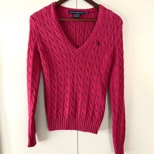 Polo Ralph Lauren Cable Knit V-neck Sweater